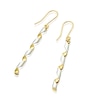 Thumbnail Image 2 of 9ct Yellow & White Gold Open Twist Drop Earrings