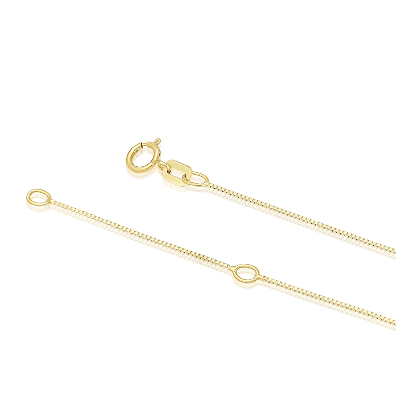 Main Image 3 of 9ct Yellow Gold Scalloped Edge Teardrop Pendant Necklace