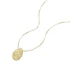 Thumbnail Image 2 of 9ct Yellow Gold Large Linear Textured Teardrop Pendant Necklace