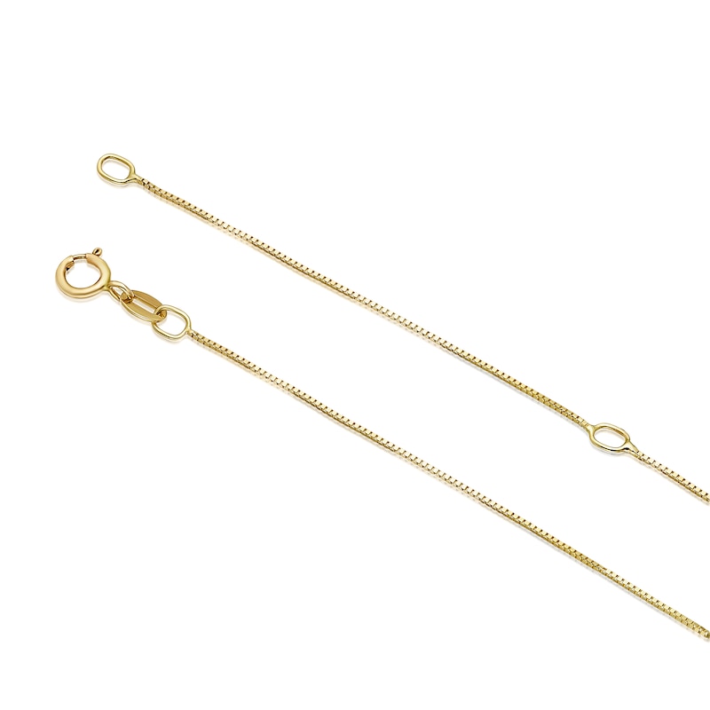 Main Image 3 of 9ct Yellow Gold Large Linear Textured Teardrop Pendant Necklace