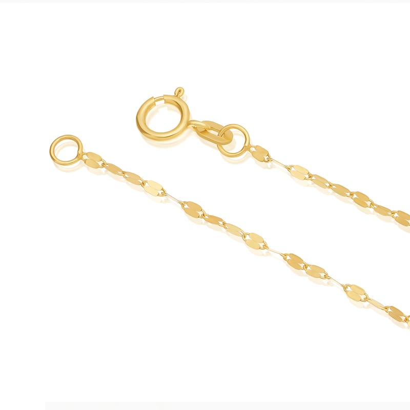 Main Image 3 of 9ct Yellow Gold Small Open Heart Shaped Necklace
