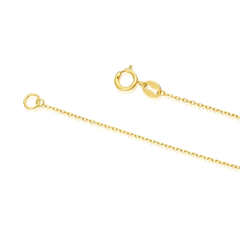 Main Image 3 of 9ct Yellow Gold Link Station Chain Necklace