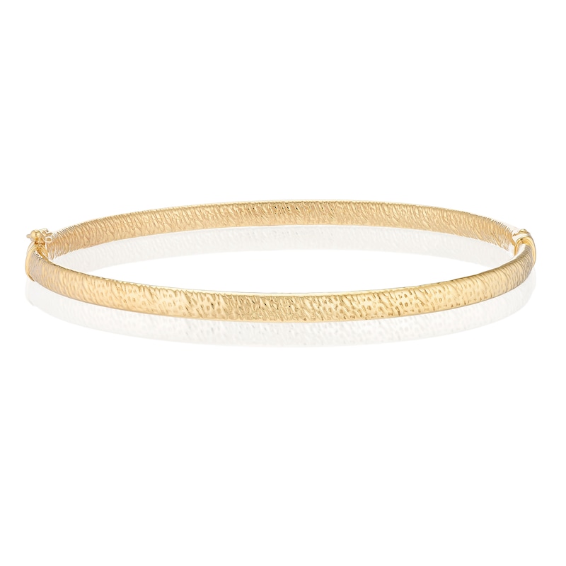 Main Image 1 of 9ct Yellow Gold Textured Bangle