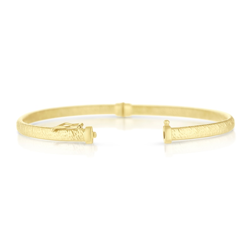 Main Image 3 of 9ct Yellow Gold Textured Bangle