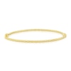 Thumbnail Image 1 of 9ct Yellow Gold Thin Crosshatch Textured Bangle