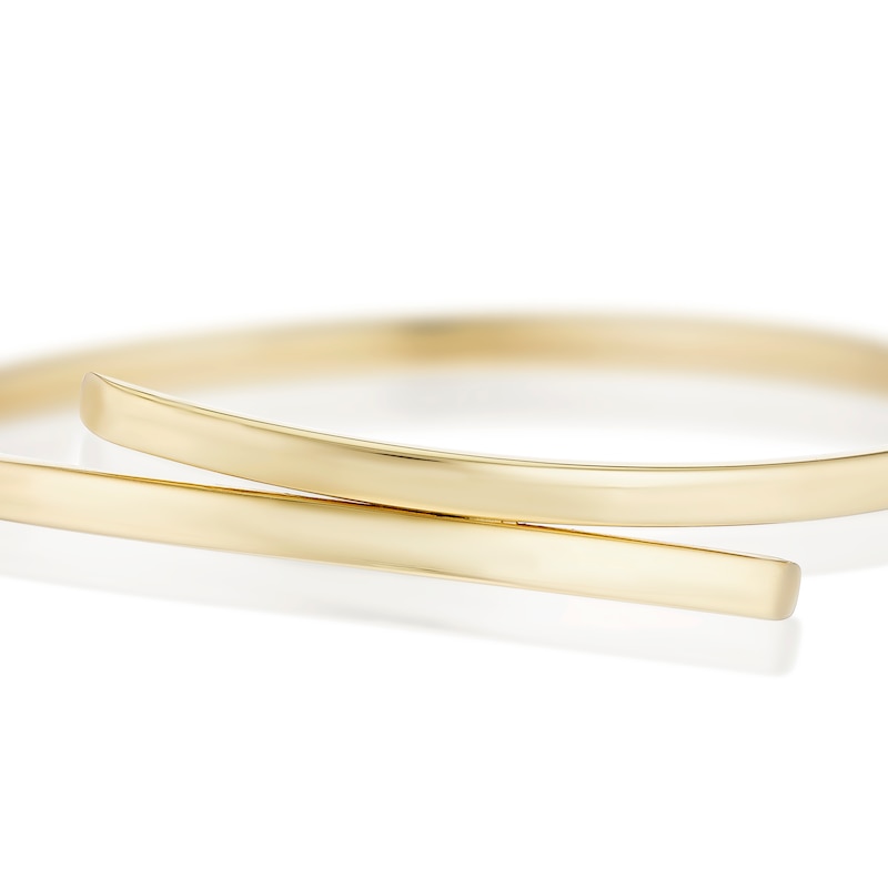 Main Image 2 of 9ct Yellow Gold Polished Crossover Bangle