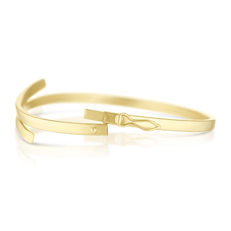 Main Image 3 of 9ct Yellow Gold Polished Crossover Bangle