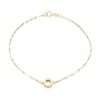 Thumbnail Image 1 of 9ct Yellow Gold Small Open Circle Motif Bracelet