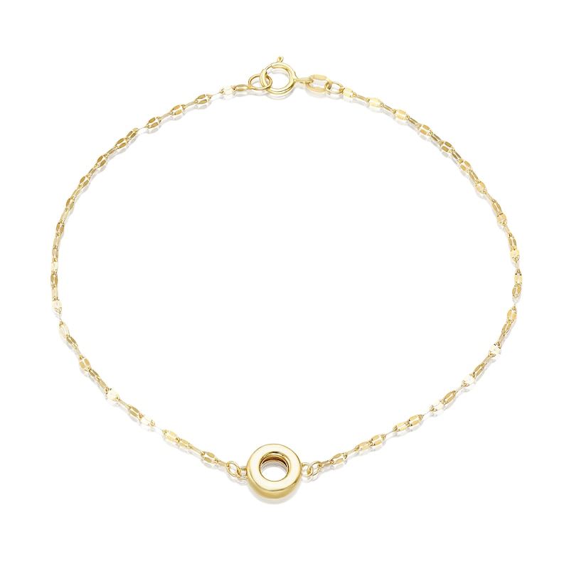 Main Image 1 of 9ct Yellow Gold Small Open Circle Motif Bracelet