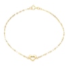 Thumbnail Image 1 of 9ct Yellow Gold Small Open Heart Motif Bracelet