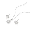 Thumbnail Image 1 of 9ct White Gold 0.25ct Total Diamond Earring & Necklace Set