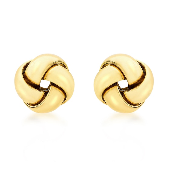 9ct Yellow Gold Knot Stud Earrings