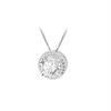 Thumbnail Image 2 of Sterling Silver Cubic Zirconia Round Halo Earring & Pendant Jewellery Set