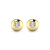 Thumbnail Image 1 of KLEORA AURORA Modern Electrum™ Miracle Plate Diamond Sphere Stud Earrings
