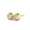 Thumbnail Image 2 of KLEORA AURORA Modern Electrum™ Miracle Plate Diamond Sphere Stud Earrings