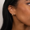 Thumbnail Image 4 of KLEORA PYRAMID Modern Electrum™ Diamond Pyramid Hoop Earrings