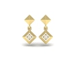Thumbnail Image 1 of KLEORA PYRAMID Modern Electrum™ Diamond Pyramid Drop Earrings