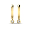 Thumbnail Image 1 of KLEORA AURORA Modern Electrum™ Miracle Plate Diamond Droplet Hoop Earrings