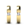 Thumbnail Image 1 of KLEORA AURORA Modern Electrum™ Miracle Plate Diamond Hoop Earrings