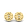 Thumbnail Image 2 of KLEORA IRIS Modern Electrum™ Diamond Cat Eye Circle Stud Earrings