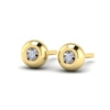 Thumbnail Image 2 of KLEORA AURORA Modern Electrum™ Miracle Plate Diamond Circle Stud Earrings