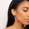 Thumbnail Image 4 of KLEORA AURORA Modern Electrum™ Miracle Plate Diamond Circle Stud Earrings