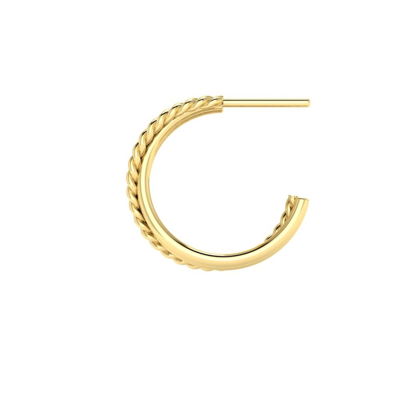 Main Image 2 of KLEORA CONTORTO Modern Electrum™ Rope & Polished Crossover Hoop Earrings