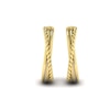 Thumbnail Image 1 of KLEORA CONTORTO Modern Electrum™ Rope & Polished Rectangular Crossover Hoop Earrings