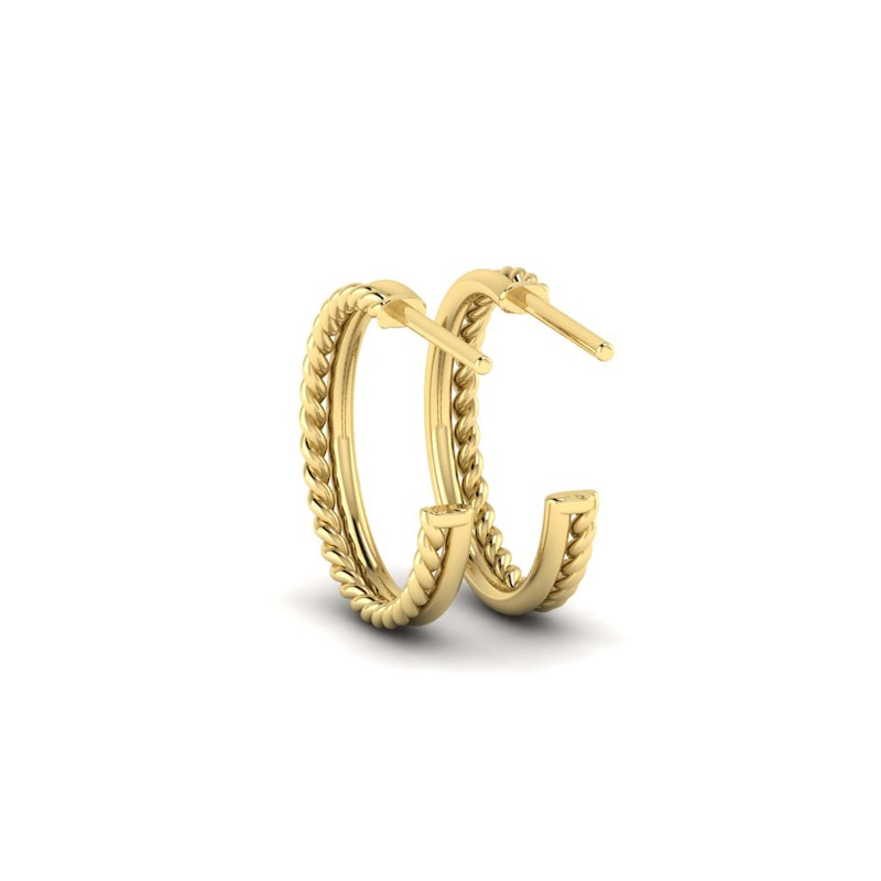 Main Image 3 of KLEORA CONTORTO Modern Electrum™ Rope & Polished Hoop Earrings