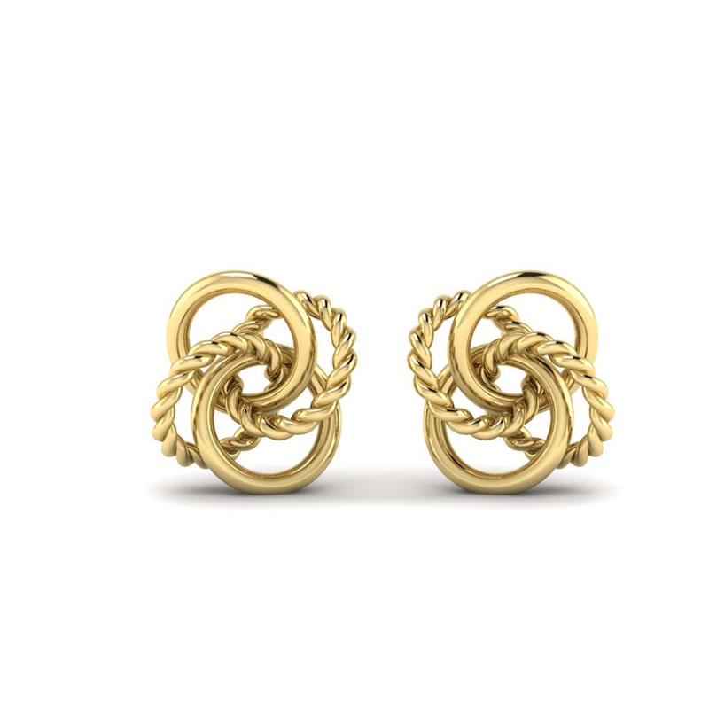Main Image 1 of KLEORA CONTORTO Modern Electrum™ Rope & Polished Twist Stud Earrings