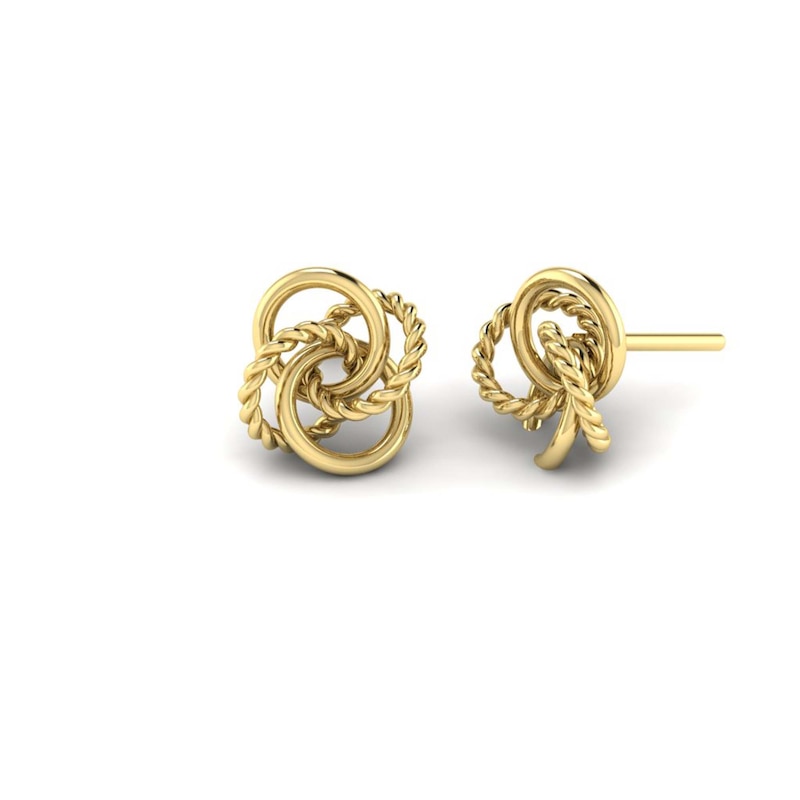 Main Image 2 of KLEORA CONTORTO Modern Electrum™ Rope & Polished Twist Stud Earrings