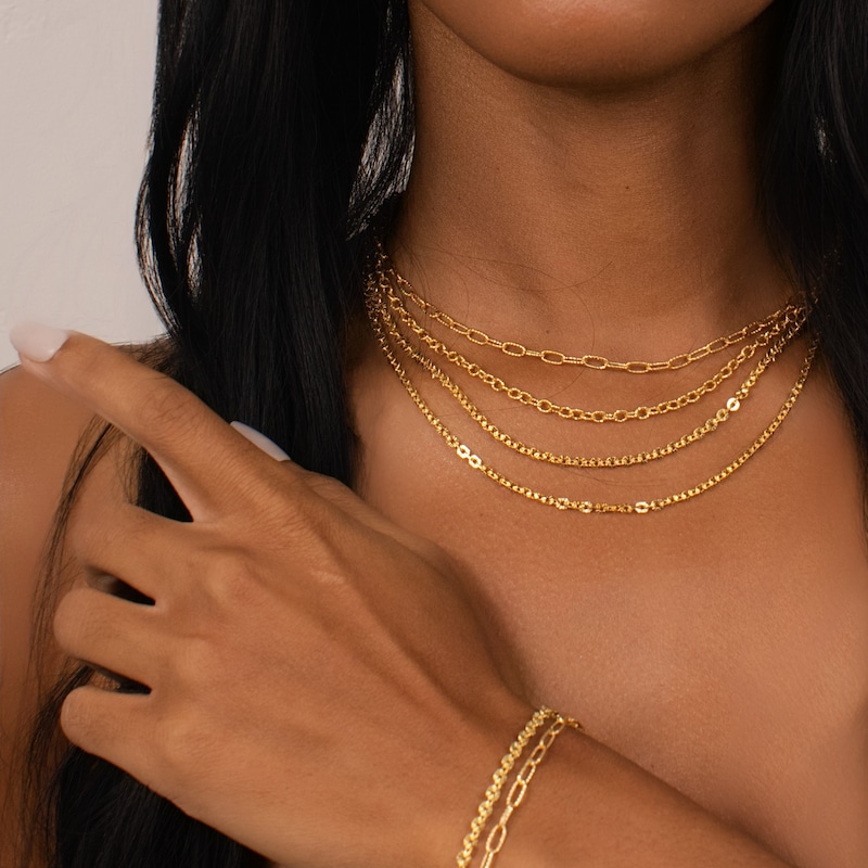 Main Image 3 of KLEORA CONTORTO Modern Electrum™ 18" Forzatina Wire Diamond Cut Chain Necklace