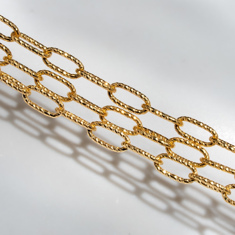 Main Image 2 of KLEORA CONTORTO Modern Electrum™ 18" Diamond Cut Oval Forzatina Link Chain Necklace