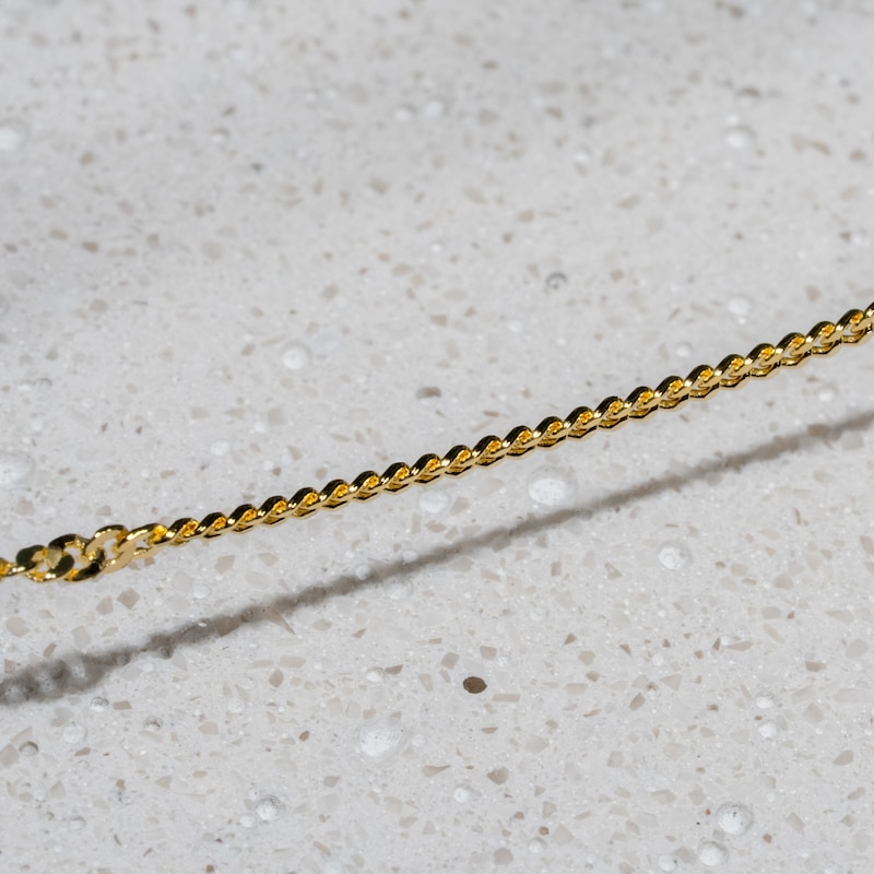 Main Image 2 of KLEORA CONTORTO Modern Electrum™ 18" Diamond Cut Cuban Twisted Necklace