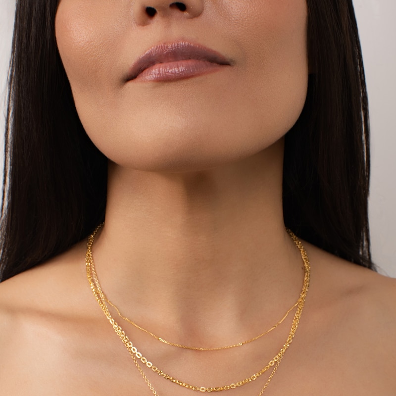 Main Image 3 of KLEORA CONTORTO Modern Electrum™ 18" Diamond Cut Cuban Twisted Necklace