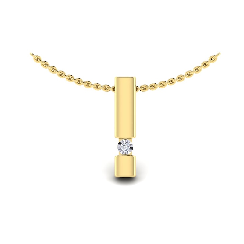 Main Image 1 of KLEORA AURORA Modern Electrum™ Miracle Plate Diamond Bar Pendant