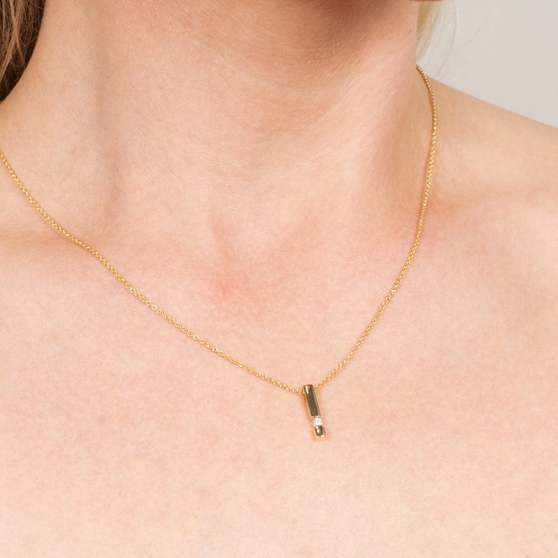 Main Image 4 of KLEORA AURORA Modern Electrum™ Miracle Plate Diamond Bar Pendant