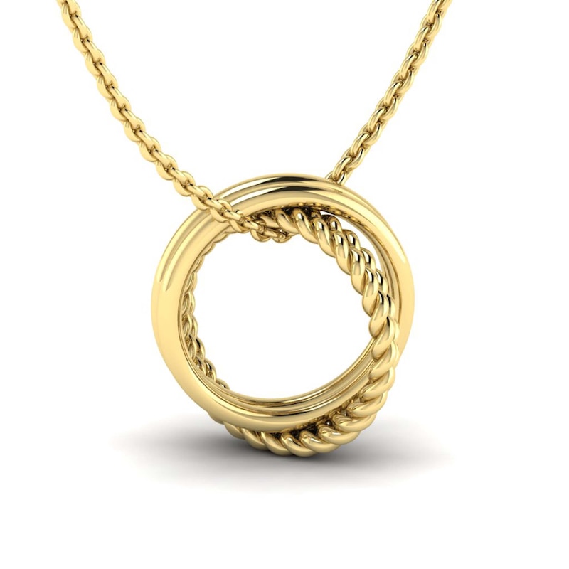 Main Image 1 of KLEORA CONTORTO Modern Electrum™ Rope & Polished Circle Pendant