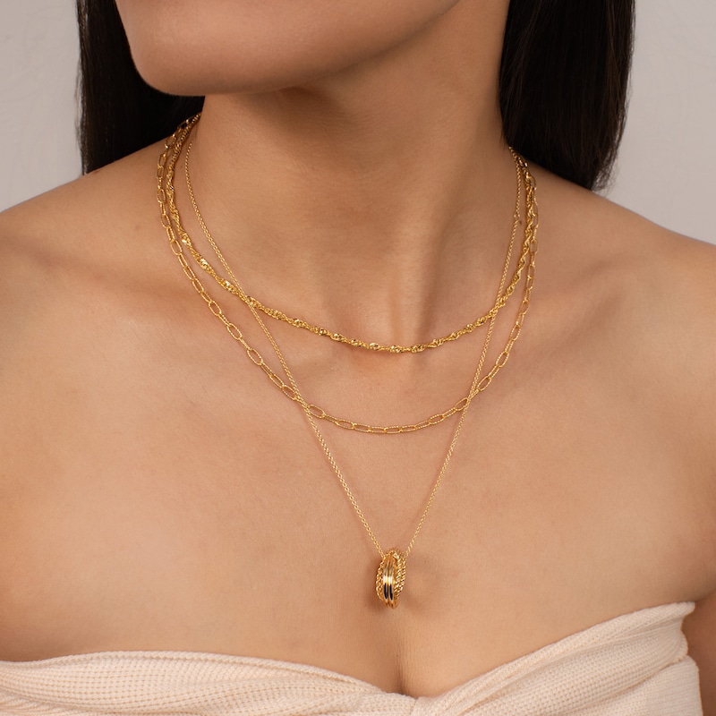 Main Image 4 of KLEORA CONTORTO Modern Electrum™ Rope & Polished Circle Pendant