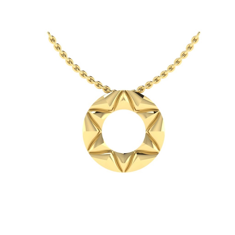 Main Image 1 of KLEORA PYRAMID Modern Electrum™ Pyramid Circle Pendant