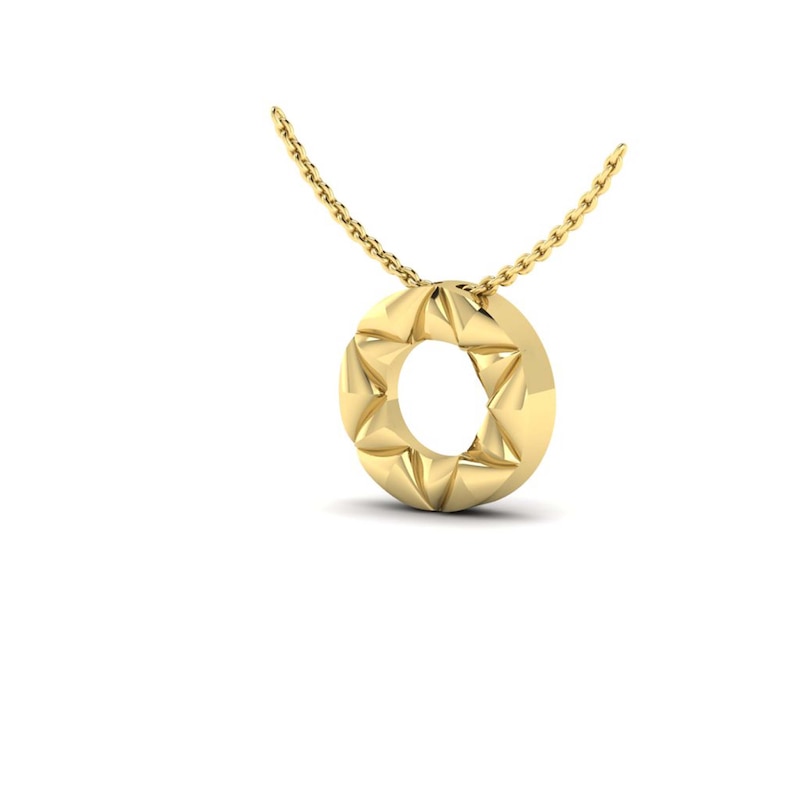 Main Image 2 of KLEORA PYRAMID Modern Electrum™ Pyramid Circle Pendant