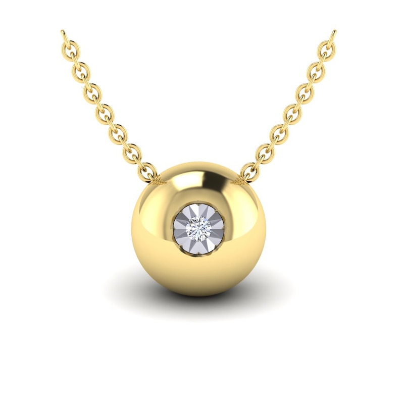Main Image 1 of KLEORA AURORA Modern Electrum™ Miracle Plate Diamond Sphere Pendant