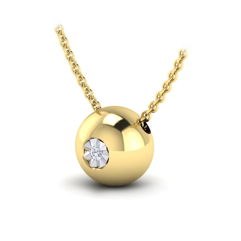 Main Image 2 of KLEORA AURORA Modern Electrum™ Miracle Plate Diamond Sphere Pendant