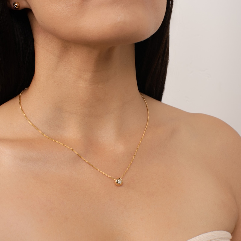 Main Image 4 of KLEORA AURORA Modern Electrum™ Miracle Plate Diamond Sphere Pendant