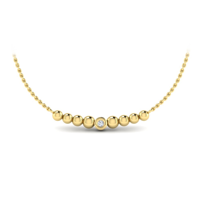Main Image 1 of KLEORA AURORA Modern Electrum™ Diamond Horizontal Necklace