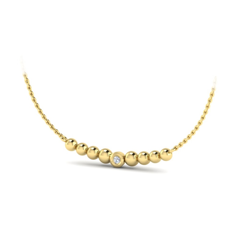 Main Image 2 of KLEORA AURORA Modern Electrum™ Diamond Horizontal Necklace