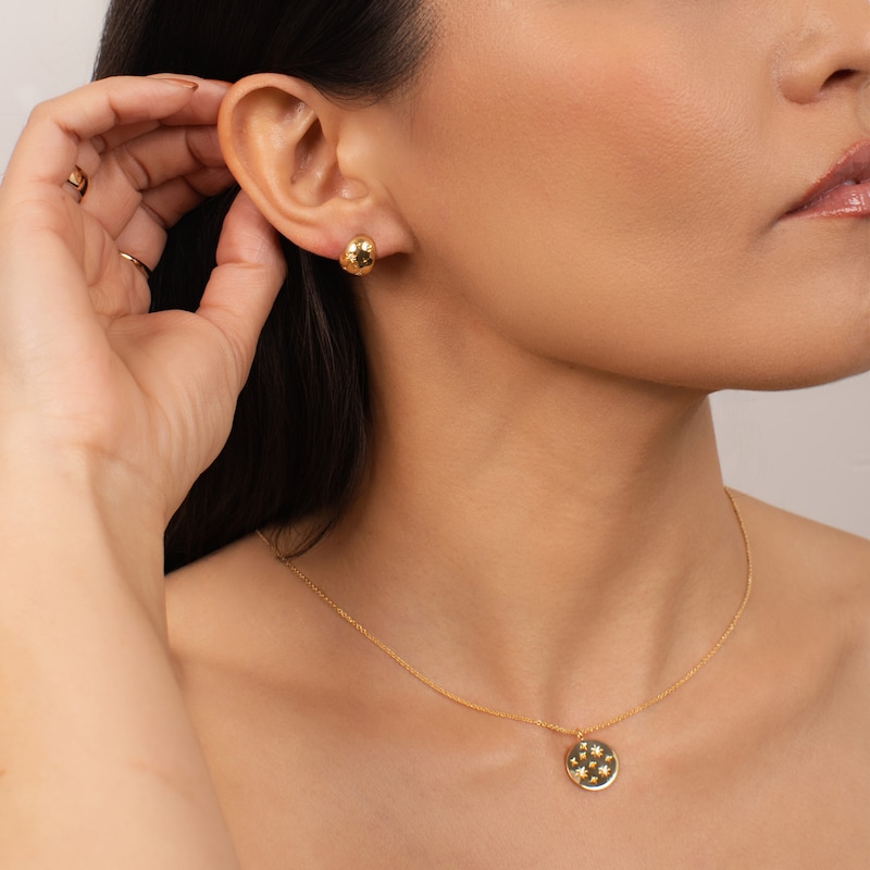 Main Image 3 of KLEORA AURORA Modern Electrum™ Diamond Star Burst Disc Pendant