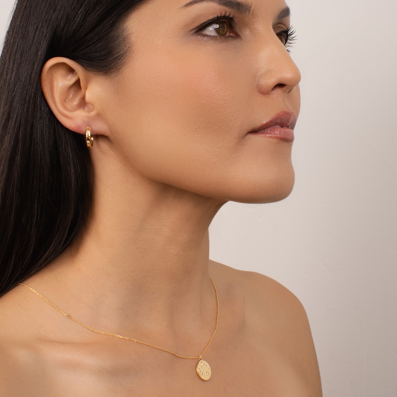 Main Image 4 of KLEORA AURORA Modern Electrum™ Diamond Star Burst Disc Pendant