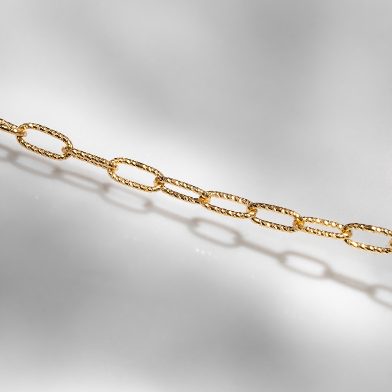 Main Image 2 of KLEORA CONTORTO Modern Electrum™7.25" Forzatina Wire Diamond Cut Oval Link Chain Bracelet