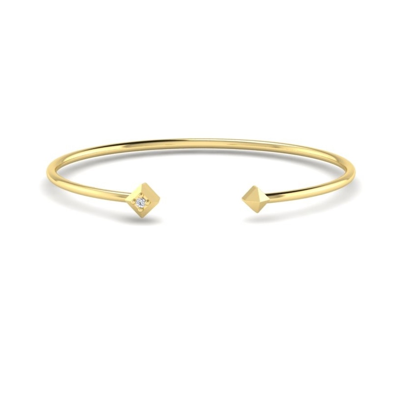 Main Image 1 of KLEORA PYRAMID Modern Electrum™ Diamond Pyramid Bangle